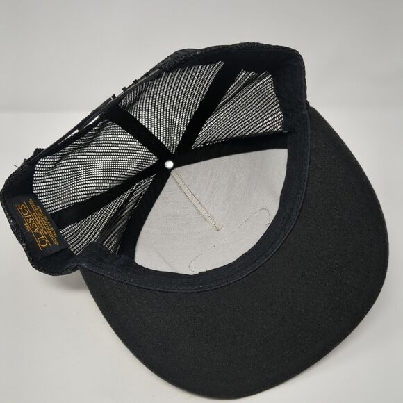 The Anchor Snapback Hat Black OS Adjustable Mesh Back The Classics Yupoong - Picture 7 of 9
